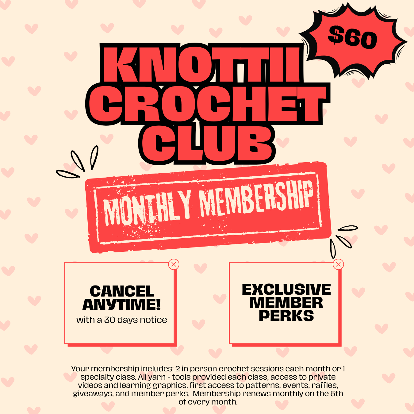 Knottii Crochet Club OG MONTHLY Membership