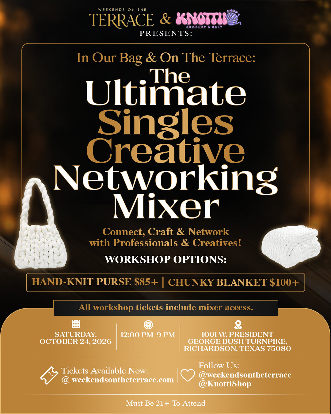 DALLAS In Our Bag & Chunky Knit Blanket Workshop